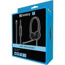 Sandberg USB-C офисные наушники 126-46, 110 г, 32 &Omega;, 20 - 20000 Гц, 2 м, USB Type C, бинауральные, регулируемая дужка