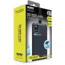 Port Connect ārējā USB-C akumulatora lampa 907003, 30000 mAh, 5 V, 2 x USB-A, Li-Poly, ātrā uzlāde, LCD displejs