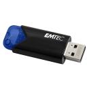 Emtec USB zibatmiņa B110 ECMMD32GB113, 32GB, USB 3.2, 20Mbps, 10Mbps, melna/zila, 100% pārstrādāta plastmasa