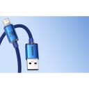 Baseus Crystal Shine USB Lightning kaabel CAJY000003, 1.2m, 2.4A, 480Mbps, alumiiniumisulamist, kootud kangas