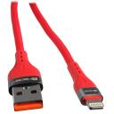 Tracer USB kabelis TRAKBK47492, 1m, 48W, 2.4A, 480Mbit/s, USB A, Lightning, sarkans