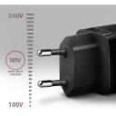 Axagon мобильное зарядное устройство ACU-PQ20 20W, 2 порта, 100-240V, QC 4+, PD 3.0, черный, быстрая зарядка, защита от перегрузки