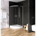 Showerstyle Душевая кабина PRIVIA 7264044, 80 см x 80 см x 201 см, белый цвет/хромированный цвет, 5 мм закаленное стекло, поддон