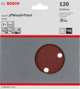 Slīppapīrs,kokam,PEX D=150mm,K120,5 gab., Ekscentra slīpma&scaron;īnām, ekscentra slīpma&scaron;īnām ar putekļu maisu C430 EXPERT FOR WOOD AND PAINT, 2608605720, BOSCH