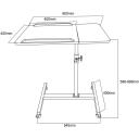 Maclean mobilais galda/laptop statīvs, melns, augstuma regulē&scaron;ana 59-89cm, max. 30kg, MC-121 B
