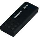 Goodram Pendrive UME3 64GB UME3-0640K0R11, 64GB, 60MB/s, 20MB/s, USB 3.0, melns