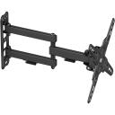 Sbox LCD-223-2, sienas stiprinājums, 13'' - 43'', 20kg, 75x75 - 200x200, melna, +90&deg; / -90&deg;, 6.6 - 37cm