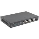 Lanberg Komutators RSFE-16P-2C-150, 230V, 18xRJ-45, 2xSFP, 10/100Mbps, PoE+, 150W, nepārvaldāms