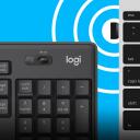 Logitech Клавиатура и мышь MK295 920-009800, беспроводные, 10м, 3 кнопки, батарея клавиатуры AA, батарея мыши AA