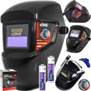 Suvirintojo kaukė juoda, automatinis filtras VERKE