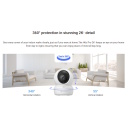 Ezviz H6c Pro 2K⁺ CS-H6c-R105 Iekštelpu Pan & Tilt Viedā Wi-Fi Kamera MicroSD Krāsu Nakts Redze Balts