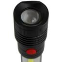 Esperanza Apate Melna Rokas lukturis LED EOT069, 17cm, 180g, 3W, 2500lm, 2 lampas, ūdensizturīgs, zoom, noņemama siksna