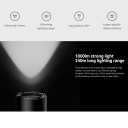 ompakti&scaron;kas daugiafunkcis žibintuvėlis su 1000 lm &scaron;viesos galia 3100 mAh akumuliatoriumi ir magnetiniu tvirtinimu Multi-Function Flashlight Juodas BHR7004GL Xiaom