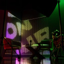 Svētku dekora viedais LED animāciju panelis 480 RGB diodes 36 W 1×1 m melns USB-C TWW480STP-TEU Twinkly