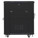 Lanberg vabalt seisva kapp FF01-6815-12B, 600mm, 15U, 800kg, must, 4 ventilaatori pesa, IP20, klaasuksed