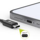 Goobay USB-C uzlādes un sinhronizācijas kabelis, 2 m, 51243, 60W, 3 A, līdz 480 Mbps, melns