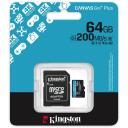 Kingston Kaart SDCG4/64GB, 64 GB, 200 MB/s, A2, U3, V30, SD adapter kaasas