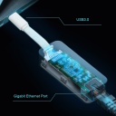 Ethernet adapteris USB-C į Gigabit RJ45 tinklo adapteris UE300C 10/100/1000 Mbps USB-C Juodas TP-Link