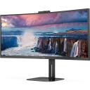 AOC LED monitorius CU34V5CW/BK, 3440 x 1440, 100 Hz, 4 ms, HDMI prievadai 1, USB-C 65W, USB centras, web kamera, VESA 100 x 100