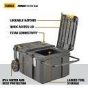 Dewalt TSTAK&trade; kiire juurdep&auml;&auml;su hoiukarp DWST17871-1, 60 cm, 43 cm, 80 cm, 50 kg, IP54, 30 galloni, metallist lukud, rattad