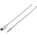 Vivanco Kaabel 62533, 1m, 3.5mm, USB-C, valge v&auml;rv