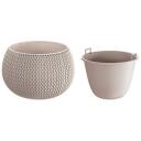 Prosperplast Gėlių vazonas Splofy Bowl 7268200, 110mm, 140mm, apvalus, rudas, plastikas