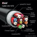 Club3D HDMI кабель CAC-1372, 2 м, 48 Гбит/с, 10K 120Hz, 3D, золотые контакты, черный