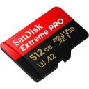 Sandisk Карта памяти SDSQXCD-512G-GN6MA, 512 GB, 200 Mb/s, 140 Mb/s, UHS-I U3 A2 Class 10, SD адаптер