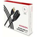 Axagon USB pakartotuvo kabelis ADR-205 5m, juodas, USB 2.0 1, USB 3.0 1