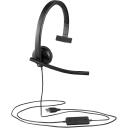 Logitech k&otilde;rvaklapid H570E Mono, 1,9 m kaabel, 31,5 - 20000 Hz, must, m&uuml;ra summutav mikrofon, in-line juhtimine