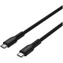 Кабель с подключением USB C к USB C быстрой зарядкой 60 Вт и цветной плетёной оплёткой OnWire 60CL C-C 60W COLOR Braided 1 m Черный CND-CCAP60AB10B CANYON