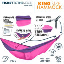 &Scaron;ūpuļtīkls King Size Hammock, Royal Blue/Orange, 0727670920826 TICKET TO THE MOON
