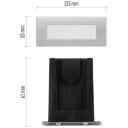 Emos LED Sissehitatud Seinalamp AMAL ZC0108, 12 x 5 cm, 1,5 W, Soe Valge, IP65, 60 lm, Alumiinium, Klaas