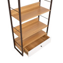 Plaukts STUDY 70x30xH159cm, ozols/balts 40848