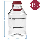 Unbreakable Demijohn with Handle BROWIN 644315, 15 L, Polypropylene, 24.6x24.6x47 cm
