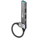 Goobay Slim 4-Port USB Hub 74458, 5 Gbit/s, heledhall