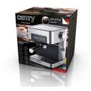Adler Espresso aparatas CR 4410, 850 W, 15 bar, 1.6 L, juodas, integruotas ekranas, garų vamzdis, lengva naudoti