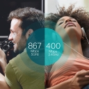 TP-Link Archer T4U AC1300 augstas ienesības bezvadu USB adapteris 2.4 GHz 5 GHz USB 3.0 2 antenas Melns