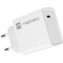 Natec Lādētājs RIBERA NUC-2059, 20W, 100-240V, 50/60Hz, 3A, 1xUSB-C, QUICK CHARGE 3.0, SCP, OVP, OCP, OTP