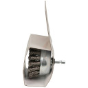 Antgalis su taurės formos šepečiu 75 mm, 1/4" HEX pinti plieniniai šereliai D-76700 MAKITA