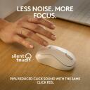 Logitech optiline hiir M240 Silent 910-007120, 10m, 3 nuppu, AA aku, valge, ergonoomiline disain, vaikne kl&otilde;ps