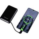 Intenso Power Bank 7314530 10000 mAh, 5V-3A USB-C, 5V-2.4A USB-A, must, kiire laadimine, 2 seadet