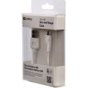 Sandberg USB kabelis 440-33, 1m, USB 2.0 A male, Micro USB B male, balta krās.