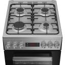 Beko Viryklė FSM52321DXDT, 60L, dujinė viryklė, elektrinė orkaitė, nerūdijantis plienas, 4 degikliai, kepimas