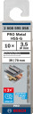 Metāla urbju komplekts PRO METAL HSS-G, 3.5 mm, 10 gab., 2608595058, BOSCH