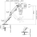 Maclean monitori hoidik MC-906, 17" - 27", 7 kg, k&auml;sitsi k&otilde;rguse reguleerimine, VESA 75 x 100 mm, must