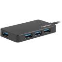 Natec USB keskseade Moth NHU-1342, 4xUSB 3.0, 5000 Mbit/s, must