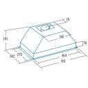 Cata Gaubtas G-45 X 02039305, 51cm, 390m&sup3;/h, 100W, 2 greičiai, LED, plaunamas filtras, nerūdijantis plienas