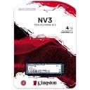 Kingston SSD NV3 SNV3S/4000G, 4000 GB, M.2 2280, PCIe 4.0 x4 NVMe, 6000 MB/s, 5000 MB/s, 3D NAND tehnoloogia