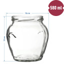 580 ml klaaspurk v&auml;rvilise kaanega BROWIN 132581 &Oslash;82/6, 6 tk.